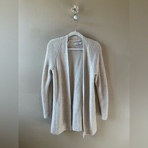 Loft wool blend open front knit cardigan sweater small